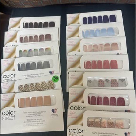 Brand new set of 17 Color Street Nail Strips Collection